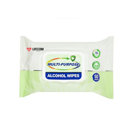 Lifecom Multi-Purpose Alcohol Wipes (50pcs) - ToBe HealthCare