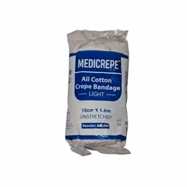 Medicrepe Cotton Crepe Bandage 10cm x 1.6m (12pk)