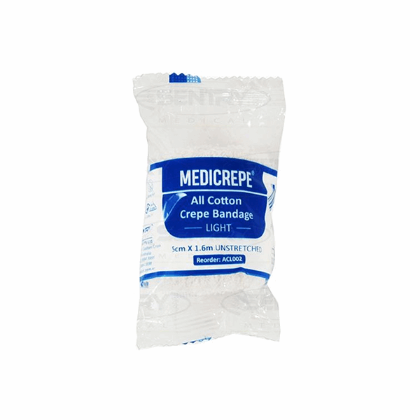 Medicrepe Cotton Crepe Bandage 5cm x 1.6m (12pk)