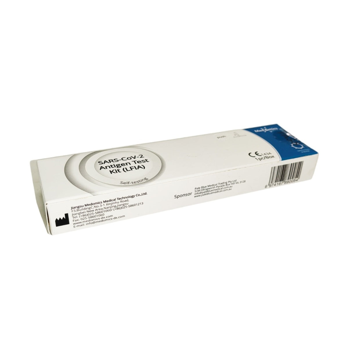 Medomics, SARS-CoVid-2 Rapid Antigen Self Test Kit (LFIA)-Single Pack