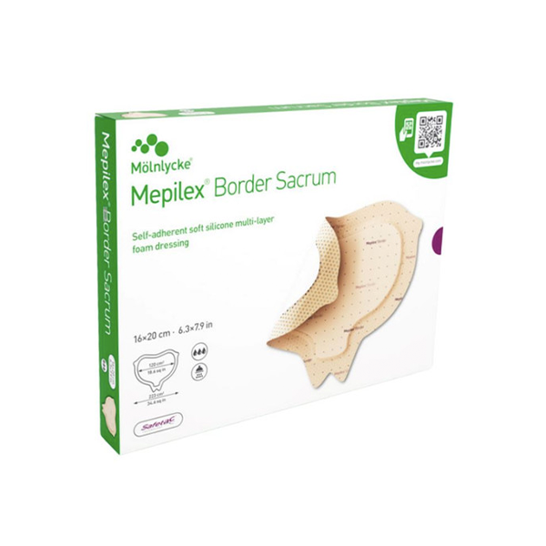 Mölnlycke Mepilex Border Sacrum 5 Layer Dressing - Box/5