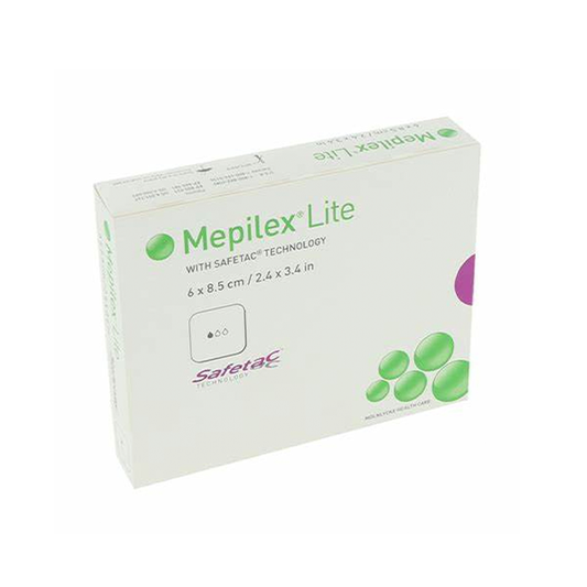 Mepilex Lite 6 X 8.5cm Silicone Foam Dressing Without Border BOX/5