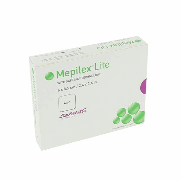 Mepilex Lite 6 X 8.5cm Silicone Foam Dressing Without Border BOX/5