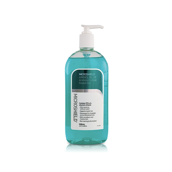 Microshield Angel Blue Antimicrobial Hand Gel - 500ml Pump