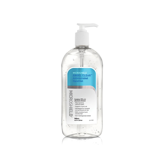 Microshield Angel Clear Antimicrobial Hand Gel - 500ml Pump - ToBe HealthCare