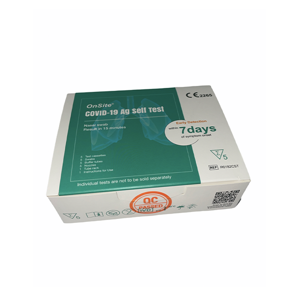 OnSite CTK Biotek Covid-19 Rapid Antigen Self Test Nasal Swab - 5 Pack