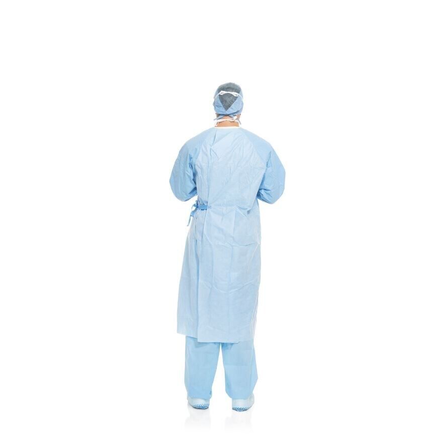 HALYARD Microcool Breathable High Performance Isolation Gown Blue Huck Towel Secure Fit