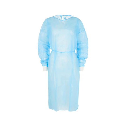 Disposable Breathable PP Isolation gown, 25gsm, Blue, Ctn of 200 - ToBe HealthCare