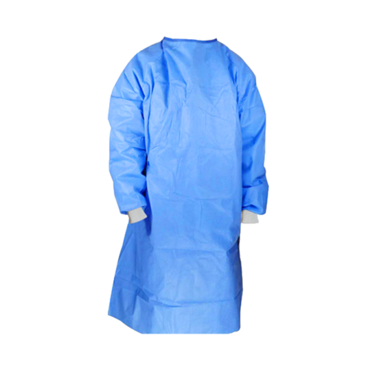 Disposable PP+PE Isolation gown, 40gsm, Blue Ctn of 100