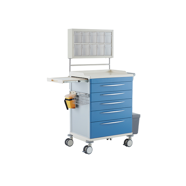 Pacific Medical Anaesthesia Trolley Five drawer 650 x 480 x 980mm