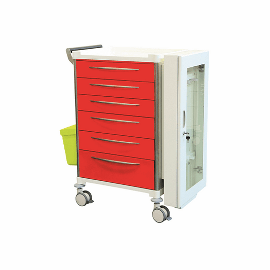 Pacific Medical Difficult Airway Trolley Six drawer 650 x 480 x 1070mm