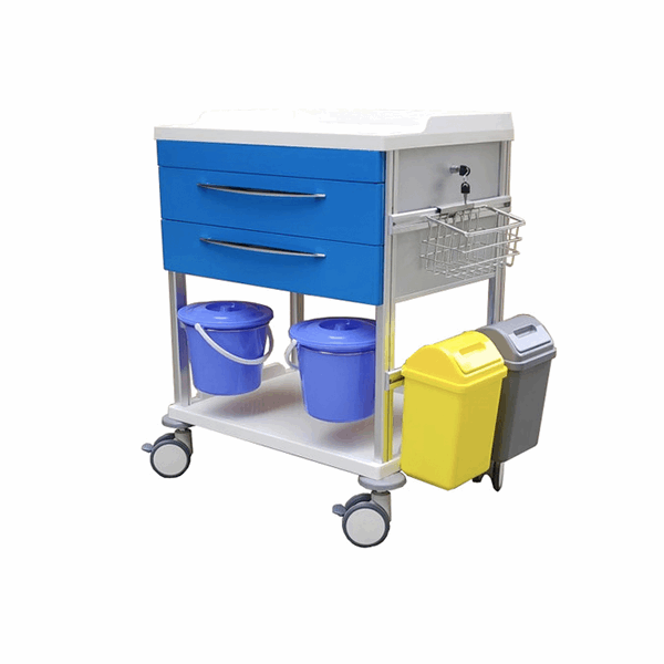 Pacific Medical Dressing Change Trolley High Quality Two Drawer 650 x 480 x 900mm