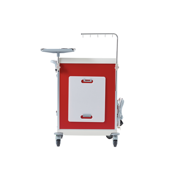 Pacific Medical  Emergency Trolley Red Five Drawer 650 x 480 x 980mm