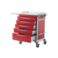 Pacific Medical  Emergency Trolley Red Five Drawer 650 x 480 x 980mm