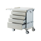 Pacific Medical  Medicine Trolley Four Drawer 650 x 480 x 900mm