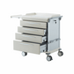 Pacific Medical Medicine Trolley Four Drawer 650 x 480 x 900mm