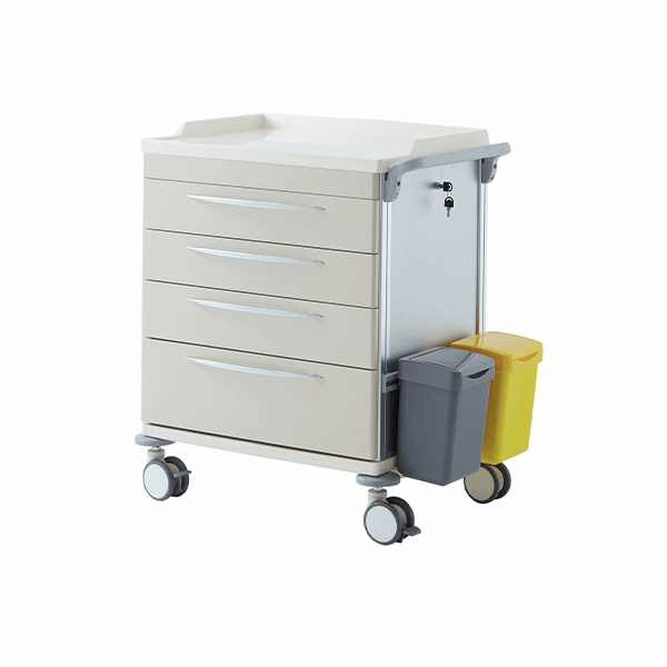 Pacific Medical Medicine Trolley Four Drawer 650 x 480 x 900mm