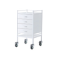 Pacific Medical Powder Coated Trolley Four Drawer 50 x 50 x 96.7cm (LxWxH)