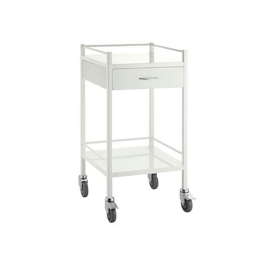 Pacific Medical Powder Coated Trolley One Drawer 50 x 50 x 96.7cm (LxWxH) - ToBe HealthCare