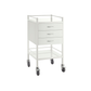 Pacific Medical Powder Coated Trolley Three Drawer 50 x 50 x 96.7cm (LxWxH)