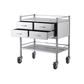 Pacific Medical Stainless Steel Double Trolley Four Drawer (Two Over Two)