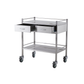 Pacific Medical Stainless Steel Double Trolley Two Drawer (Side By Side)