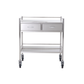 Pacific Medical Stainless Steel Double Trolley Two Drawer (Side By Side)