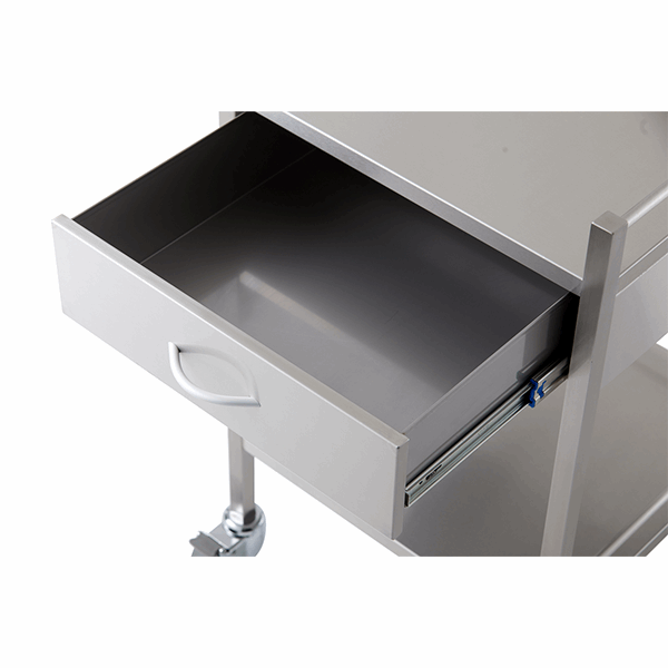 Pacific Medical Stainless Steel Trolley One Drawer