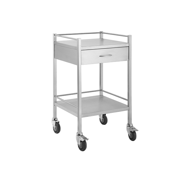 Pacific Medical Stainless Steel Trolley One Drawer