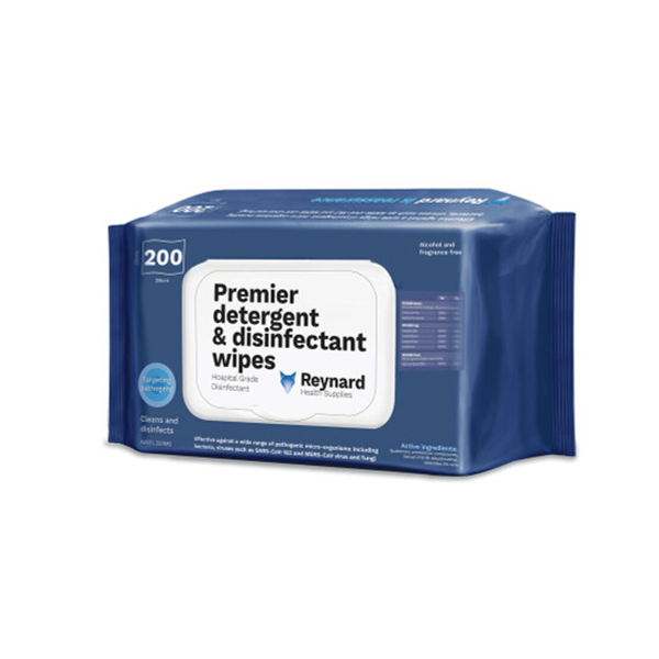 Premier detergent & disinfectant wipes - 200 Wipes