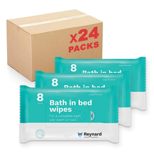 24x Reynard Bath In Bed Wipes 8 Pack (33x23cm)-1 Carton - ToBe HealthCare