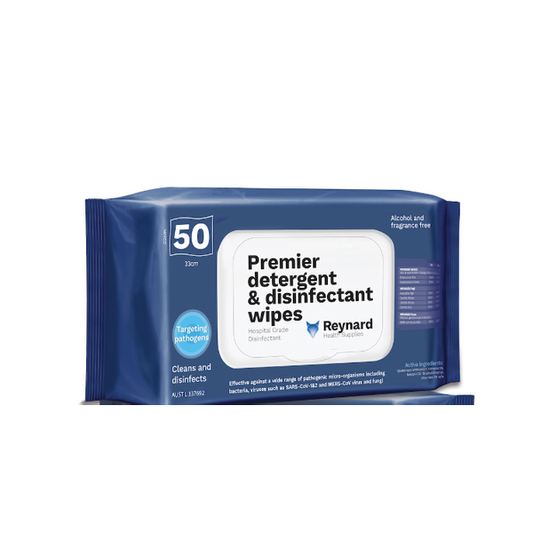 Reynard Premier Detergent & Disinfectant 50 Wipes