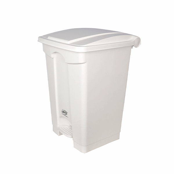 Sabco Heavy Duty White Pedal Bin 45L