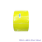 Fluro Yellow Matt Blank Self Adhesive Label Rolls 102x48mm, Ctn of 12500pcs
