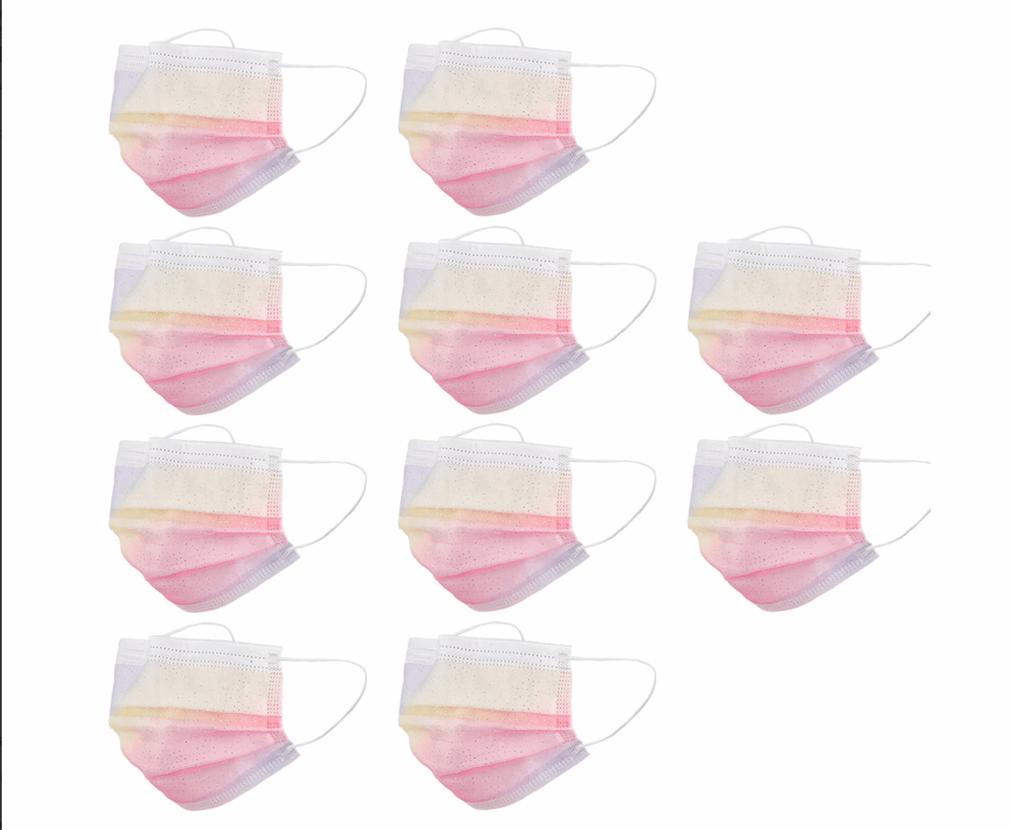 5 X 50pc coloured Medical Surgical Disposable Masks Individual Pack - ToBe HealthCare