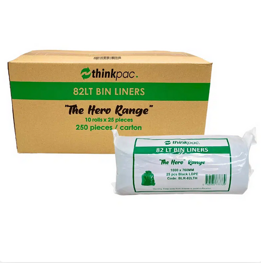 82L Thinkpac “The Hero” Range Bin Liner On Roll 250 pc