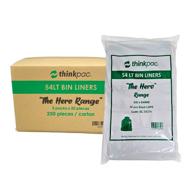 54L Thinkpac “The Hero” Range Bin Liner 250 pc