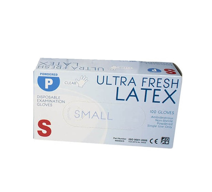 Ultra Fresh Latex Disposable Powdered Gloves (100pcs)