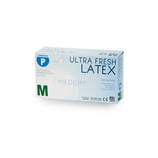 Ultra Fresh Latex Disposable Powdered Gloves (100pcs) - ToBe HealthCare