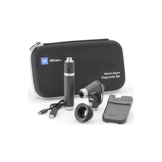 Welch Allyn Portable Diagnostic Set - PanOptic Plus LED Ophthalmoscope; Li-Ion Plus USB-C Handle; iExaminer and Hard Case