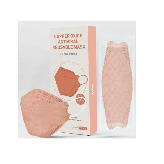Reusable Copper Oxide Antiviral Respirator surgical level Face Mask-10 Pcs Individual Pack