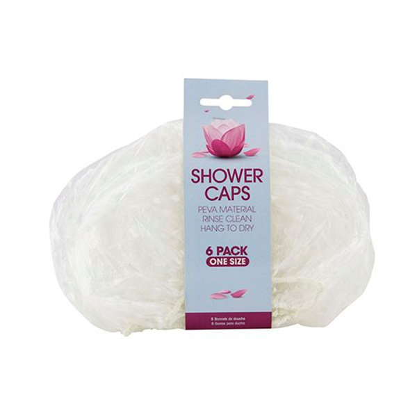 XtraCare Reusable Shower Caps - Pack of 6