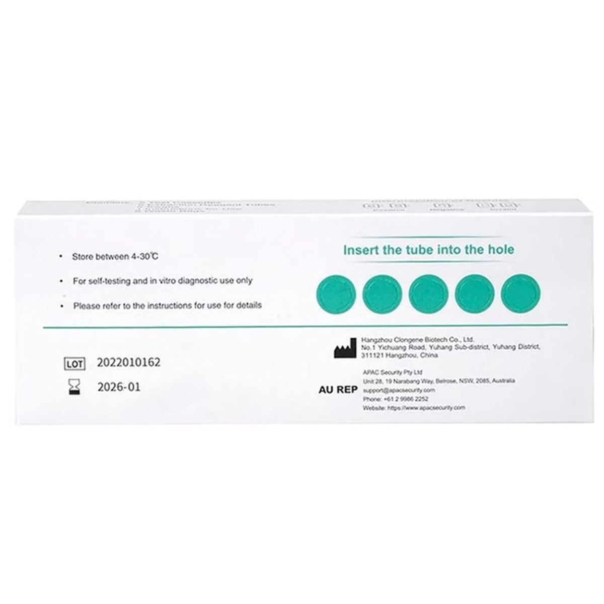 50 Tests - Clungene® COVID-19 Rapid Antigen Self Test Kit - 5 PACK/BOX