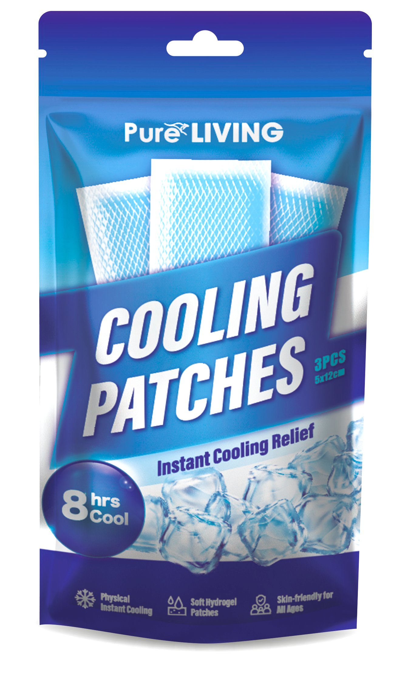 Multifunctional Cooling Patch Soft Gel 3 Sheets Cooling Patch Relief for Fever