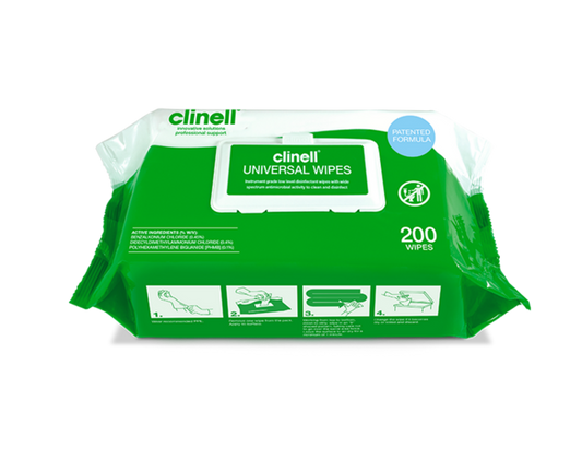 Clinell Universal Wipes 200 Soft Pack