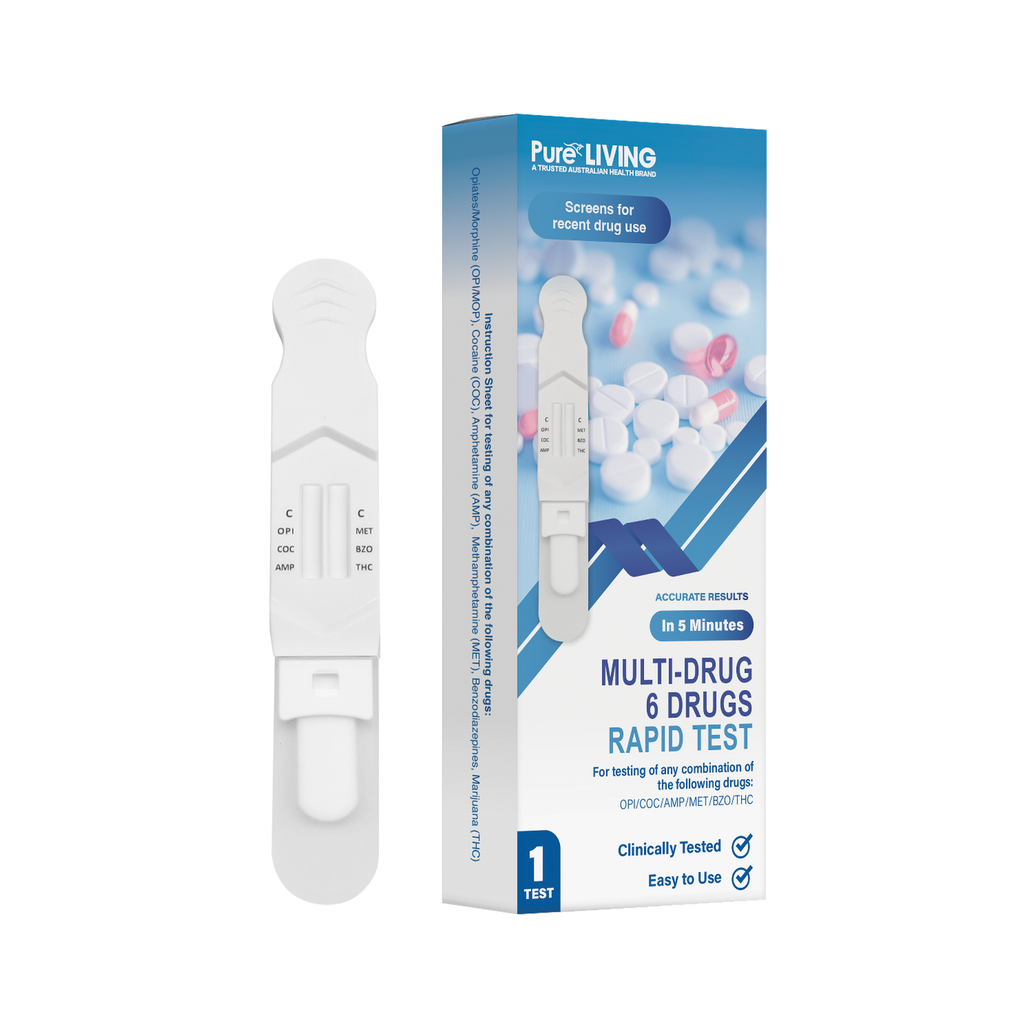 Multi-Drug 6 Drugs Oral Fluid Rapid Test