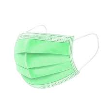 Green Disposable Face Mask  Breathable non-woven 3 layers  (50pcs/box)