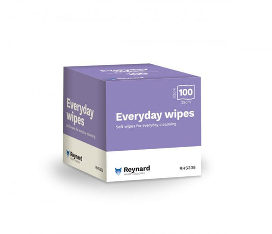 RHS305 Reynard Everyday Soft Patient Wipes Box of 100 (33x29cm)