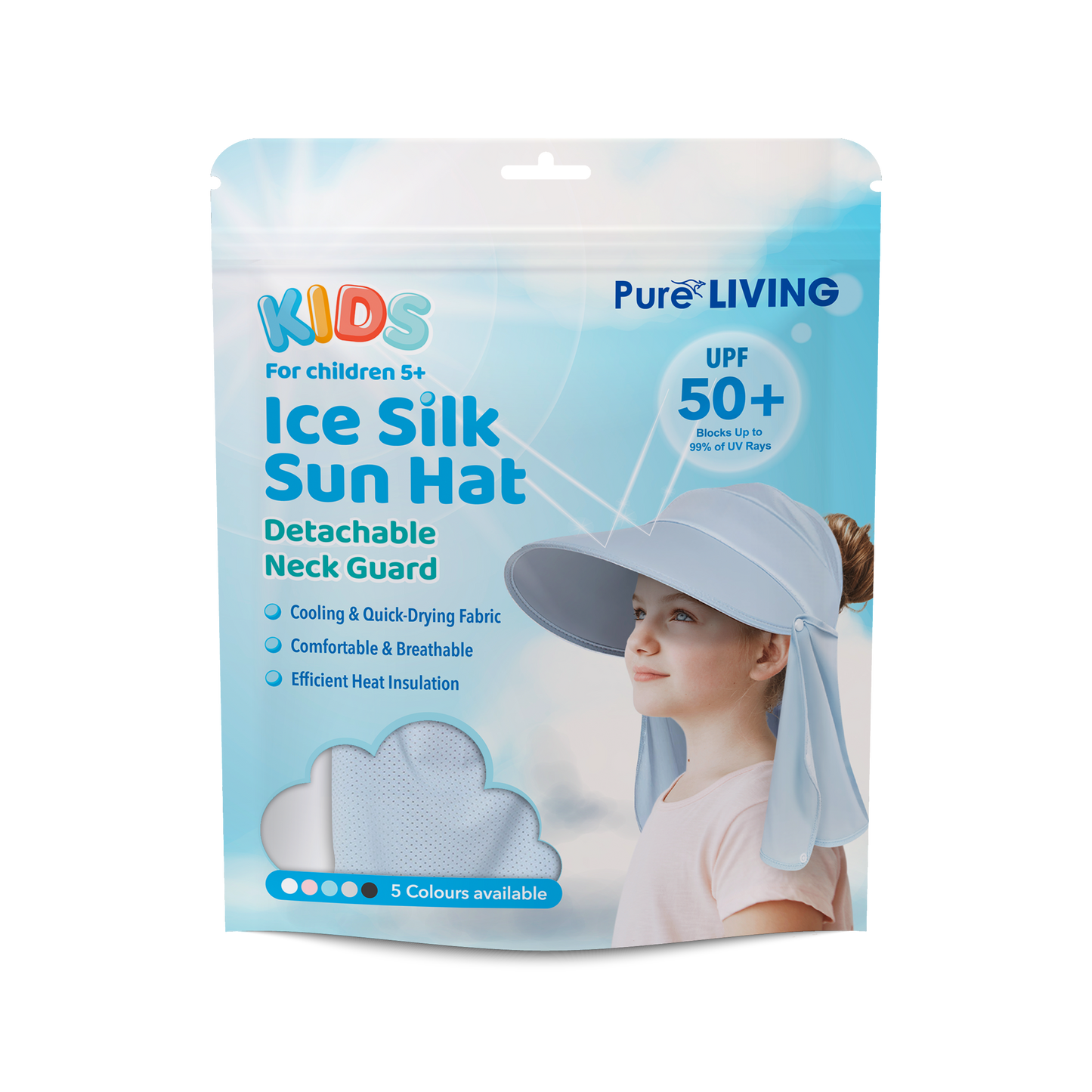 Ice Silk Sun Hat with Neck Guard