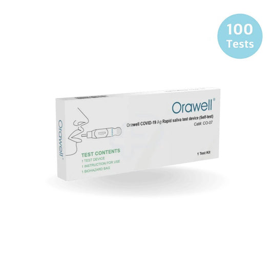 100 x Orawell COVID-19 Ag Rapid saliva antigen test kits (Self-test)-Oral Fluid